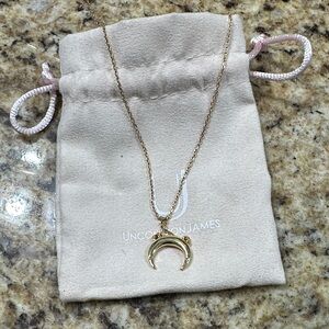 Uncommon James Gold Crescent Pendant Necklace